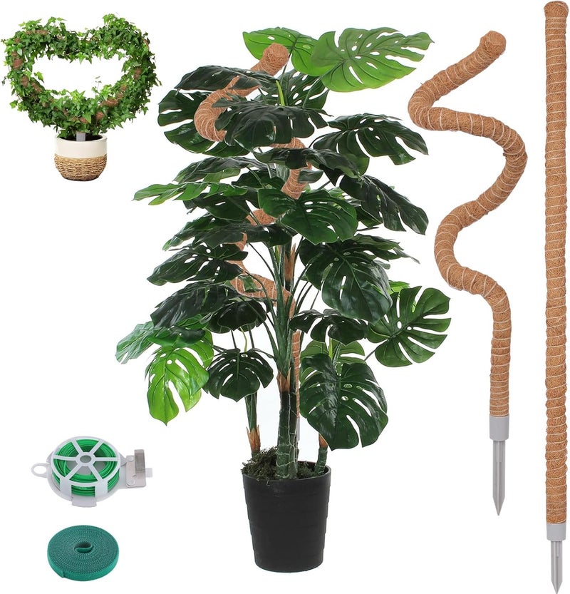 LIFENEST 2 Pack Moss Pole, 40 Inch Monstera Plant Support, Moss Poles for Climbing Plants Indoor DIY, Coco Coir Plant Pole Moss Plant Stick Support Stake Kit for Potted Plants, Pothos, Philodendron - Image 1